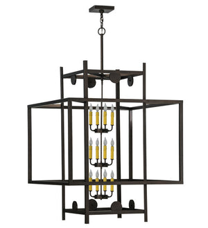 2nd Avenue - 35899-22 - 12 Light Pendant - Quadrato - Mahogany Bronze