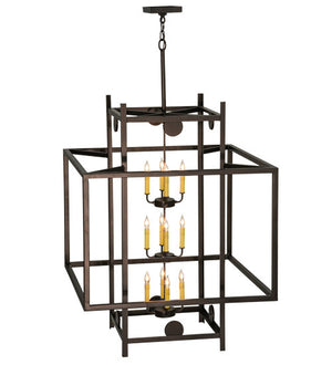 2nd Avenue - 35899-22 - 12 Light Pendant - Quadrato - Mahogany Bronze