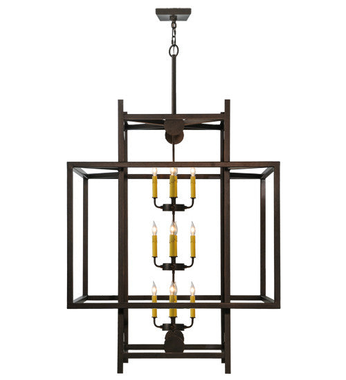 2nd Avenue - 35899-22 - 12 Light Pendant - Quadrato - Mahogany Bronze