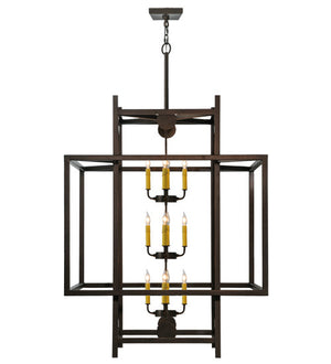 2nd Avenue - 35899-22 - 12 Light Pendant - Quadrato - Mahogany Bronze