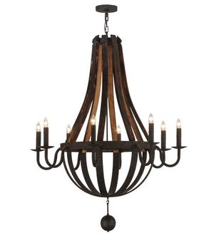 2nd Avenue - 15855-2 - Eight Light Chandelier - Barrel Stave - Coffee Bean