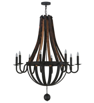 2nd Avenue - 15855-2 - Eight Light Chandelier - Barrel Stave - Coffee Bean