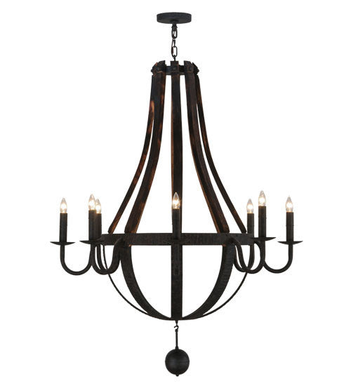 2nd Avenue - 15855-2 - Eight Light Chandelier - Barrel Stave - Coffee Bean