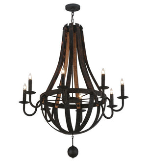 2nd Avenue - 15855-2 - Eight Light Chandelier - Barrel Stave - Coffee Bean