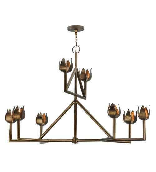 2nd Avenue - 200109-26 - Eight Light Chandelier - Tulip - Antique Copper