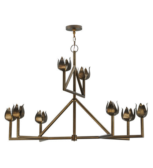 2nd Avenue - 200109-26 - Eight Light Chandelier - Tulip - Antique Copper