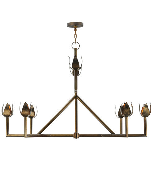 2nd Avenue - 200109-26 - Eight Light Chandelier - Tulip - Antique Copper