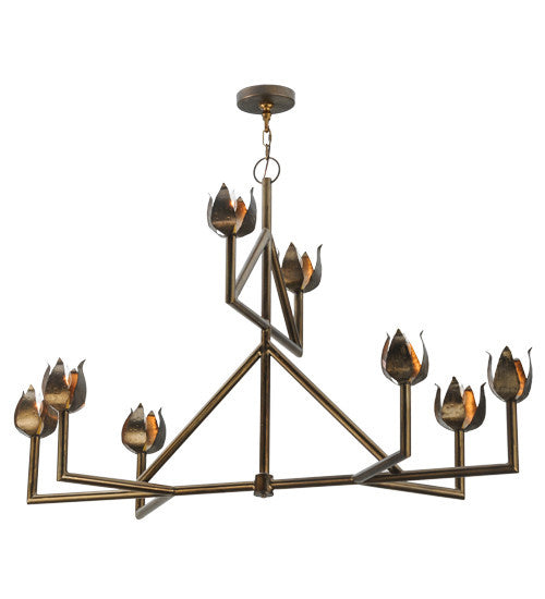 2nd Avenue - 200109-26 - Eight Light Chandelier - Tulip - Antique Copper