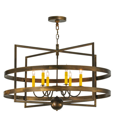 2nd Avenue - 200109-27 - Six Light Chandelier - Aldari - Antique Copper