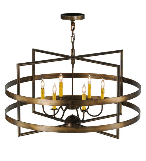 2nd Avenue - 200109-27 - Six Light Chandelier - Aldari - Antique Copper