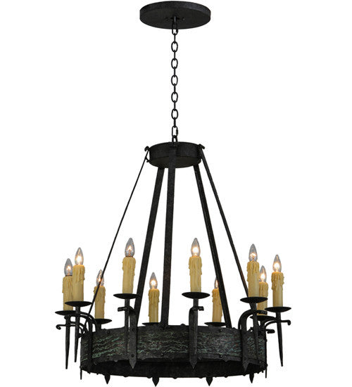 2nd Avenue - 62184-6 - Ten Light Chandelier - Costello - Smoke