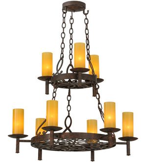 2nd Avenue - 200010-11.GL - Nine Light Chandelier - Newcastle - Rusty Nail Textured