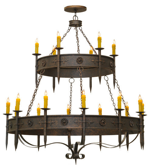 2nd Avenue - 871019.66.72H.2TR - 18 Light Chandelier - Calandra - Gilded Tobacco