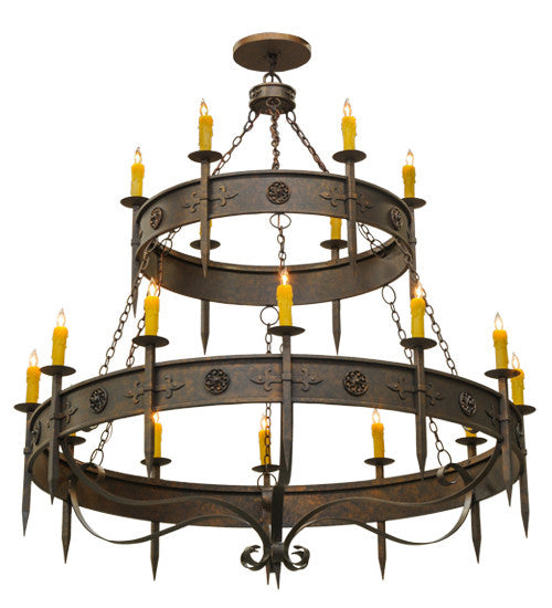 2nd Avenue - 871019.66.72H.2TR - 18 Light Chandelier - Calandra - Gilded Tobacco