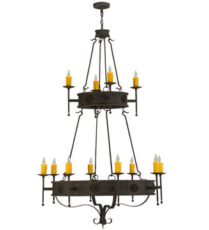 2nd Avenue - 6040-10 - 12 Light Chandelier - Lorenzo - Distressed Chestnut