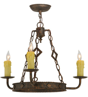 2nd Avenue - 8021.24.261U - Three Light Chandelier - Elvita - Gilded Tobacco