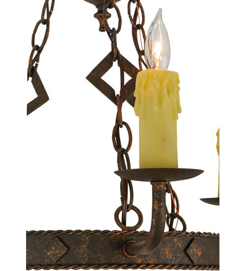 2nd Avenue - 8021.24.261U - Three Light Chandelier - Elvita - Gilded Tobacco