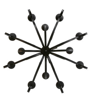 2nd Avenue - 200076-16 - 12 Light Chandelier - Cypress - Satin Black Wrought Iron