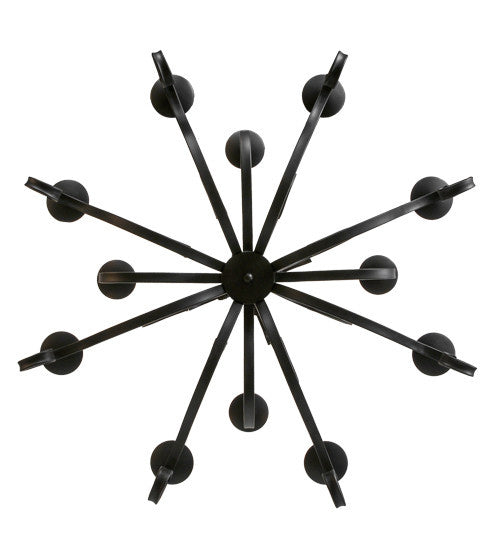 2nd Avenue - 200076-16 - 12 Light Chandelier - Cypress - Satin Black Wrought Iron