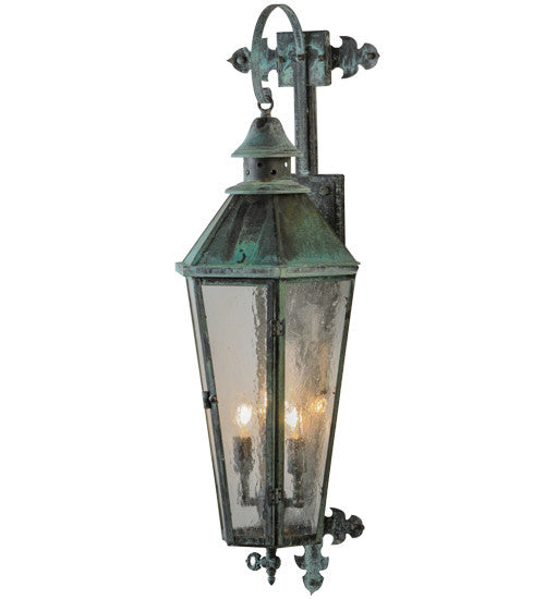 2nd Avenue - 62184-10 - Three Light Wall Sconce - Millesime - Craftsman Verdi On Brass