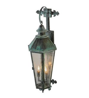 2nd Avenue - 62184-10 - Three Light Wall Sconce - Millesime - Craftsman Verdi On Brass