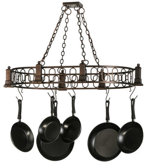 2nd Avenue - 6580-9 - Six Light Pot Rack - Revival - Mahogany Bronze