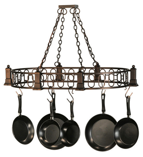 2nd Avenue - 6580-9 - Six Light Pot Rack - Revival - Mahogany Bronze