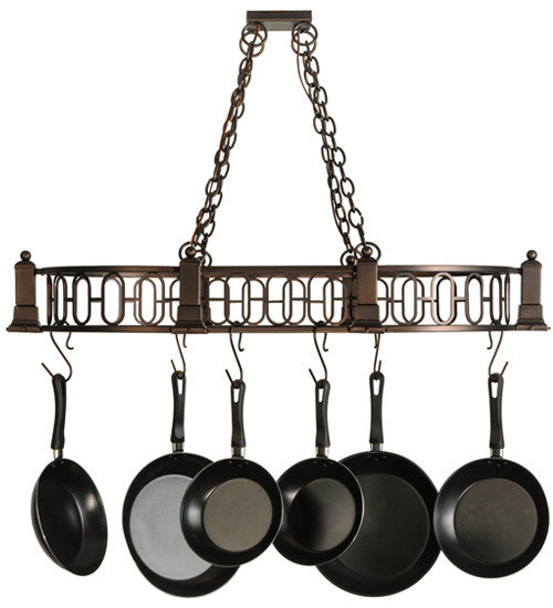 2nd Avenue - 6580-9 - Six Light Pot Rack - Revival - Mahogany Bronze