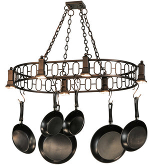 2nd Avenue - 6580-9 - Six Light Pot Rack - Revival - Mahogany Bronze