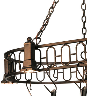 2nd Avenue - 6580-9 - Six Light Pot Rack - Revival - Mahogany Bronze