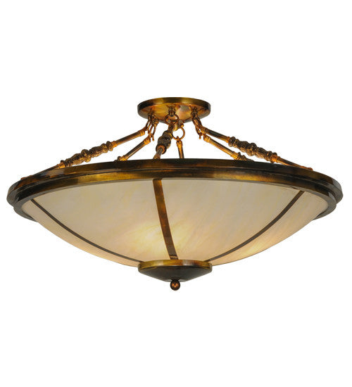 2nd Avenue - 221475-3 - Four Light Semi Flush Mount - Commerce - Light Burnished Transparent Gold