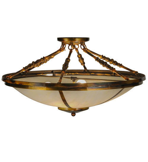 2nd Avenue - 221475-3 - Four Light Semi Flush Mount - Commerce - Light Burnished Transparent Gold