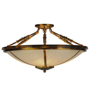 2nd Avenue - 221475-3 - Four Light Semi Flush Mount - Commerce - Light Burnished Transparent Gold