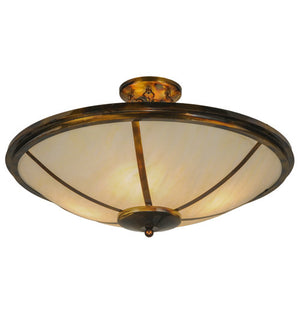 2nd Avenue - 221475-3 - Four Light Semi Flush Mount - Commerce - Light Burnished Transparent Gold