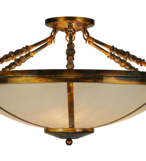 2nd Avenue - 221475-3 - Four Light Semi Flush Mount - Commerce - Light Burnished Transparent Gold