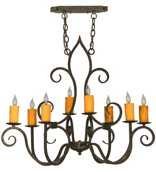 2nd Avenue - 01.0731.36.OVAL.GT - Eight Light Chandelier - Clifton - Gilded Tobacco