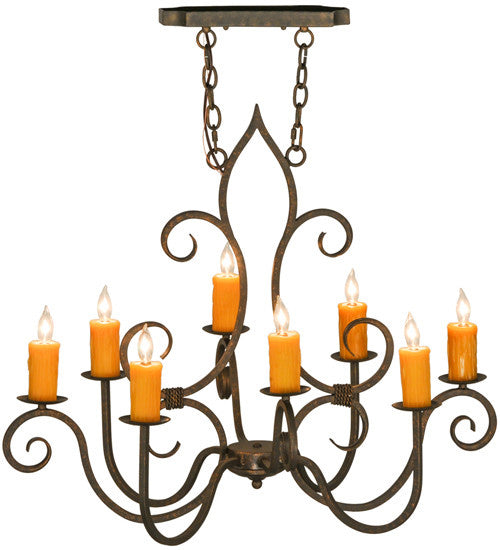 2nd Avenue - 01.0731.36.OVAL.GT - Eight Light Chandelier - Clifton - Gilded Tobacco