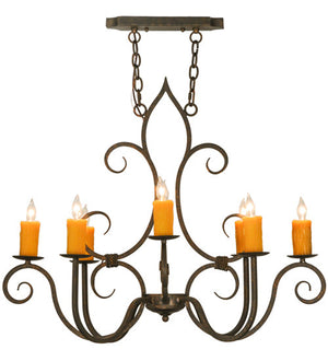 2nd Avenue - 01.0731.36.OVAL.GT - Eight Light Chandelier - Clifton - Gilded Tobacco