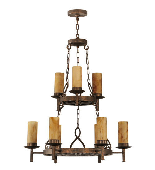 2nd Avenue - 210185-1.NH - Nine Light Chandelier - Newcastle - Gilded Tobacco