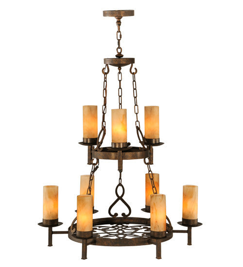 2nd Avenue - 210185-1.NH - Nine Light Chandelier - Newcastle - Gilded Tobacco