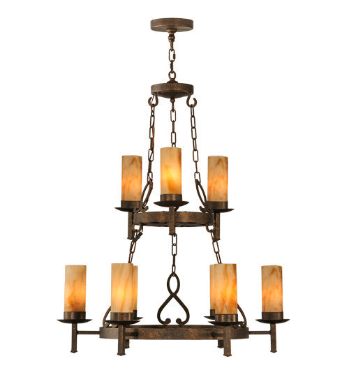 2nd Avenue - 210185-1.NH - Nine Light Chandelier - Newcastle - Gilded Tobacco