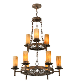 2nd Avenue - 210185-1.NH - Nine Light Chandelier - Newcastle - Gilded Tobacco