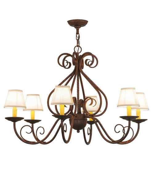 2nd Avenue - 87948.36.RN - Six Light Chandelier - Jenna - Rusty Nail