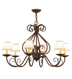 2nd Avenue - 87948.36.RN - Six Light Chandelier - Jenna - Rusty Nail