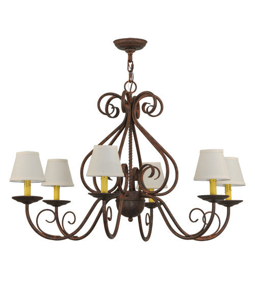 2nd Avenue - 87948.36.RN - Six Light Chandelier - Jenna - Rusty Nail