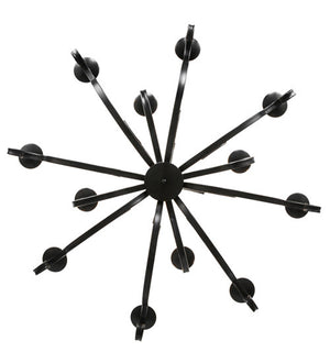 2nd Avenue - 200076-18 - 12 Light Pendant - Cypress - Satin Black Wrought Iron