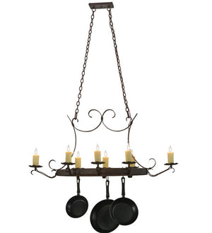 2nd Avenue - 87029.51.24H.26W - Eight Light Pot Rack - Handforged - Cajun Spice