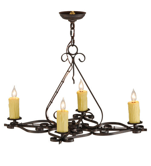 2nd Avenue - 8020.28.ES.CS - Four Light Chandelier - Elianna - Cajun Spice