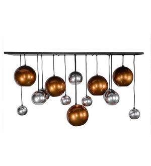 2nd Avenue - 62799-11 - 15 Light Pendant - Bola - Solar Black