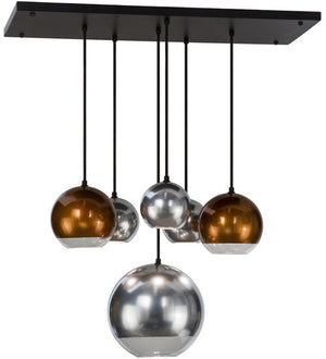 2nd Avenue - 62799-12 - Six Light Pendant - Bola - Black